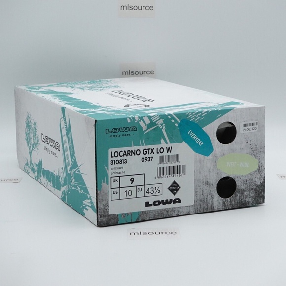 NEW Lowa Men's Locarno Low Gore-Tex GTX Waterproof Shoe 310813-0937 Black - Picture 9 of 11